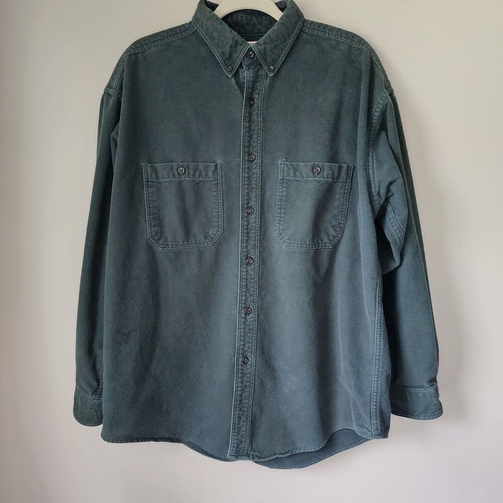Rare Vintage 80's LL Bean Chamlot Cloth Button Jacket (L)